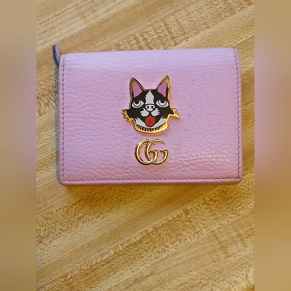 Gucci EUC Limited Edition "Bosco The Cat" Pink Wallet - Picture 3 of 10